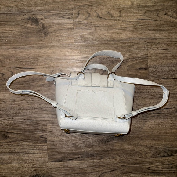 Senreve Pebbled Leather Maestra Ice Silver Backpack Crossbody Mini Tote Purse - Picture 3 of 6